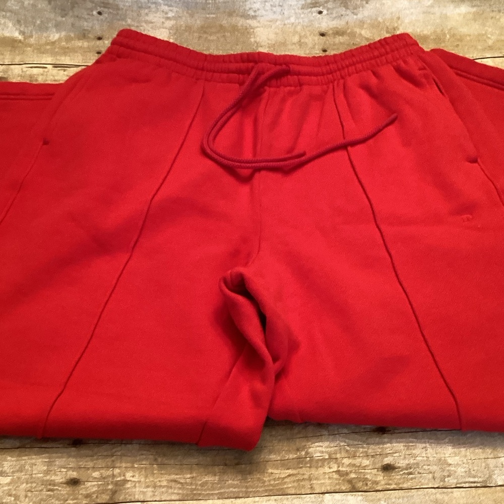 PINK Victoria's Secret Red Cozy Fleece Sweatpants